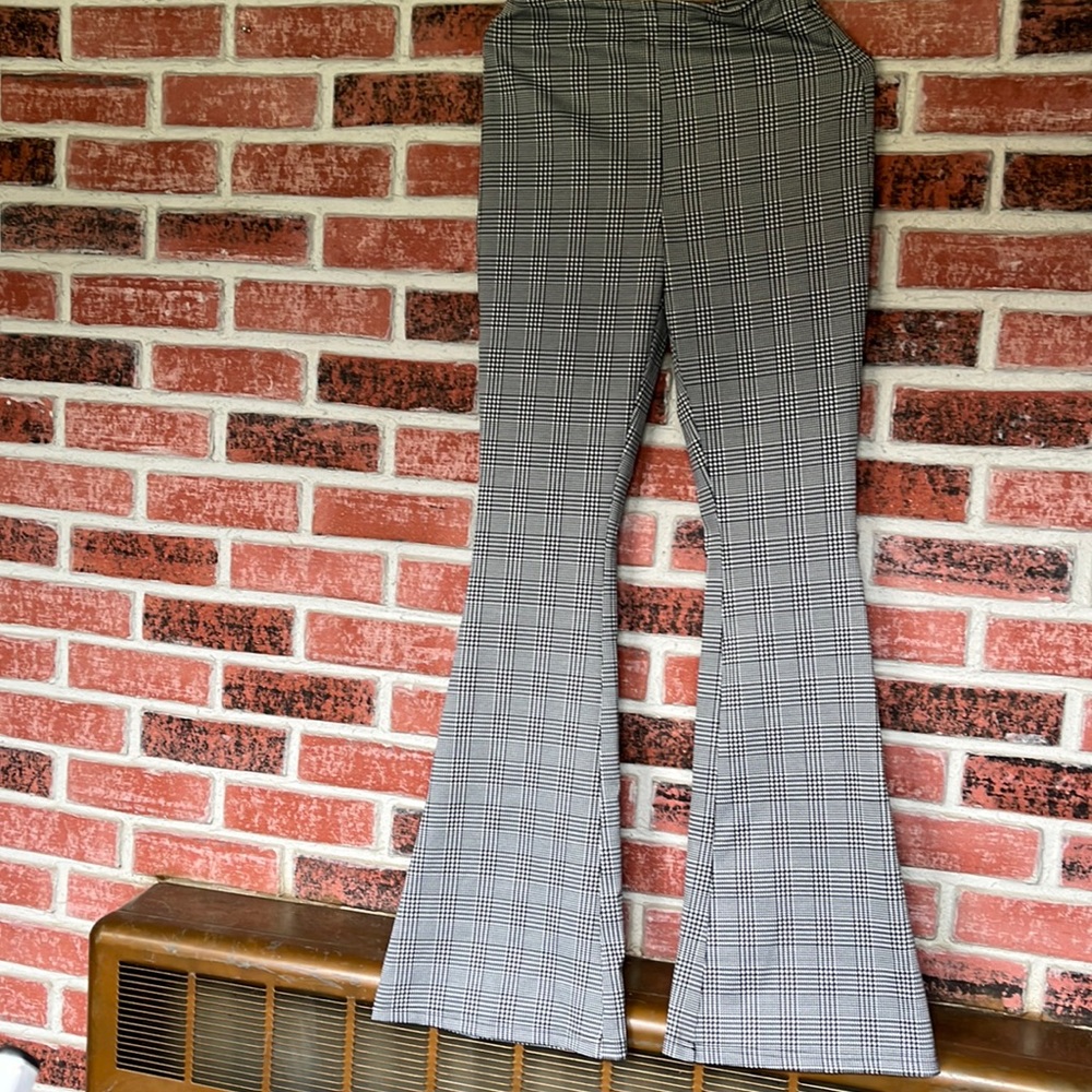Plaid flare pant